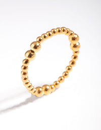 Gold Plated Sterling Silver Stretch Bead Ring - link has visual effect only