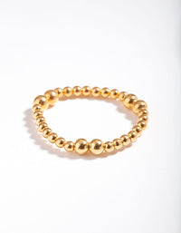Gold Plated Sterling Silver Stretch Bead Ring - link has visual effect only