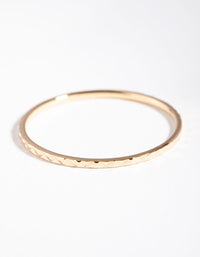 Gold Plated Sterling Silver Fine Textured Ring - link has visual effect only