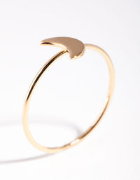 Gold Plated Sterling Silver Moon Ring - link has visual effect only