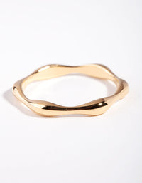 Gold Plated Sterling Silver Bamboo Ring - link has visual effect only