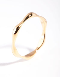 Gold Plated Sterling Silver Bamboo Ring - link has visual effect only