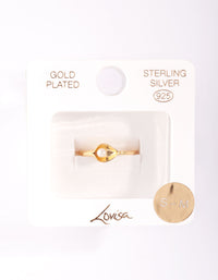 Gold Plated Sterling Silver Pearl Cup Ring - link has visual effect only