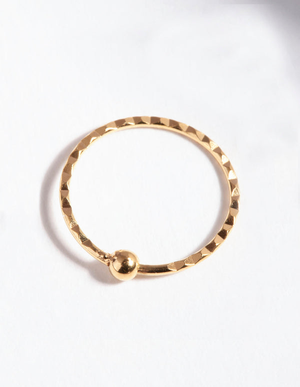 Gold Plated Sterling Silver Spiral Nose Ring