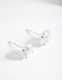 Sterling Silver 3 Carat Cubic Zirconia Stone Earrings - link has visual effect only