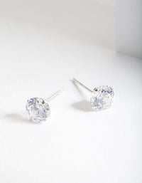 Sterling Silver 1 Carat Cubic Zirconia Stud Earrings - link has visual effect only