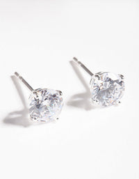 Sterling Silver Cubic Zirconia 1 Carat Stud Earrings - link has visual effect only