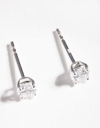 Sterling Silver Cubic Zirconia 1/2 Carat Stud Earrings - link has visual effect only