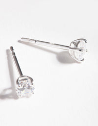 Sterling Silver Cubic Zirconia 1/2 Carat Stud Earrings - link has visual effect only