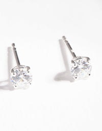 Sterling Silver Cubic Zirconia 1/2 Carat Stud Earrings - link has visual effect only