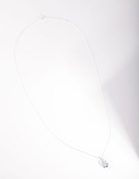 2 Carat Cubic Zirconia Sterling Silver Pendant Necklace - link has visual effect only