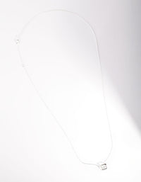 Sterling Silver Cubic Zirconia Cage Necklace - link has visual effect only