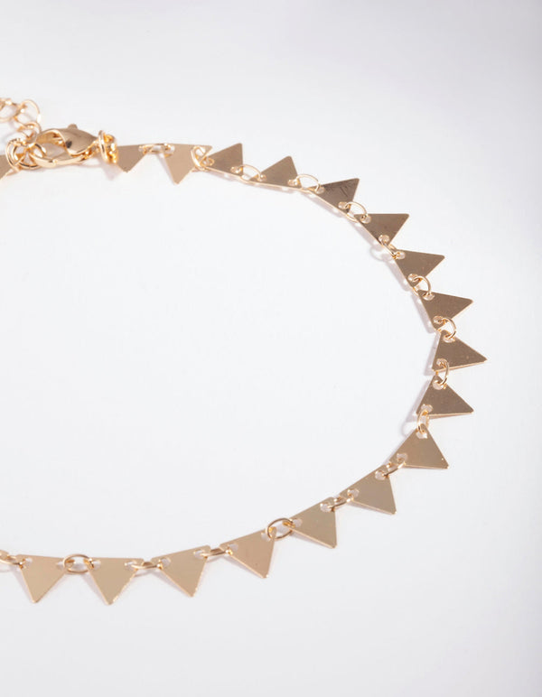 Gold Triangle Anklet