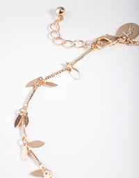 Gold Multi LeaF Anklet - link has visual effect only