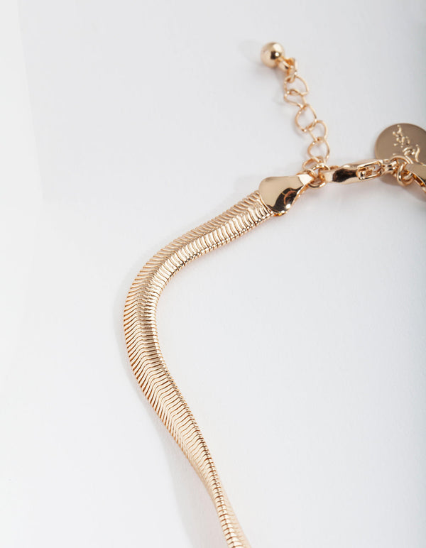 Gold Chunky Snake Chain Anklet