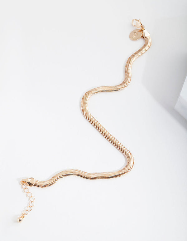 Gold Chunky Snake Chain Anklet