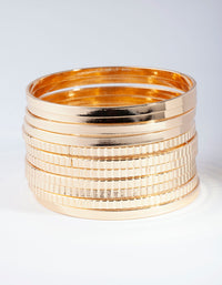 Gold Plain & Pattern Ring Pack - link has visual effect only