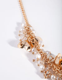 Gold Pearl Flower Cluster Necklace - link has visual effect only