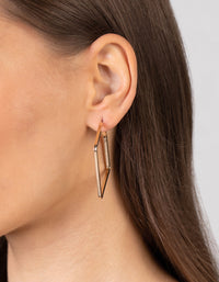 Gold Small Square Hoop Earrings - link has visual effect only