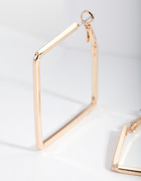 Gold Small Square Hoop Earrings - link has visual effect only