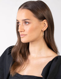 Gold Small Square Hoop Earrings - link has visual effect only