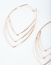 Gold Fine Wire Spear Hoop Earrings - link has visual effect only