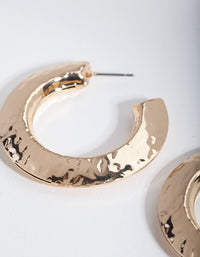 Gold Etched Disc Hoop Earrings - link has visual effect only