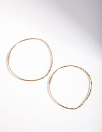Gold Fine Wire Hoop Earrings - link has visual effect only