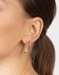 Gold Multi Twist Hoop Earring 6 Pack - link has visual effect only