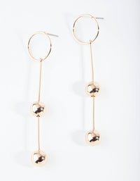 Gold Minimal Ball Drop Earrings - link has visual effect only