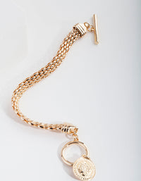 Gold Mesh Coin Bracelet - link has visual effect only