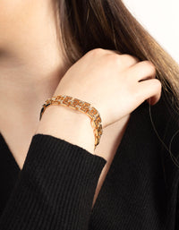Gold Diamante Maze Clasp Bracelet - link has visual effect only