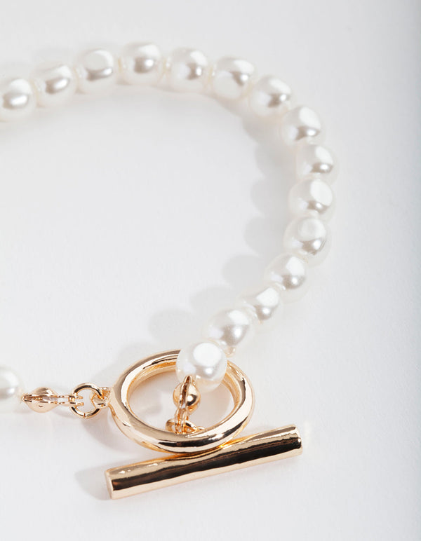 Gold Pearl Essential Bracelet