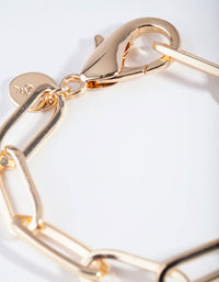 Gold Rectangle Claw Bracelet - link has visual effect only