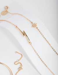Gold Celestial Bracelet Cuff Pack - link has visual effect only