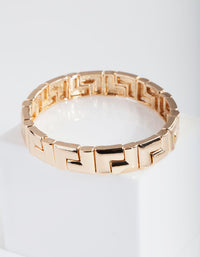 Gold Geometric Puzzle Bracelet - link has visual effect only