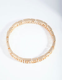 Gold Thin Cut-Out Stretch Bracelet - link has visual effect only