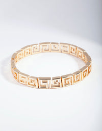 Gold Thin Cut-Out Stretch Bracelet - link has visual effect only