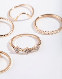 Pierścionki Gold Curve Midi 8-Pack - link has visual effect only