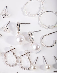 Silver Feminine Fun Earring 16 Pack - link has visual effect only