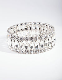 Rhodium Marquise Stone Bracelet - link has visual effect only
