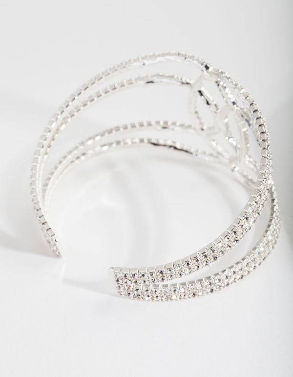 Silver Looping Cuff Bracelet