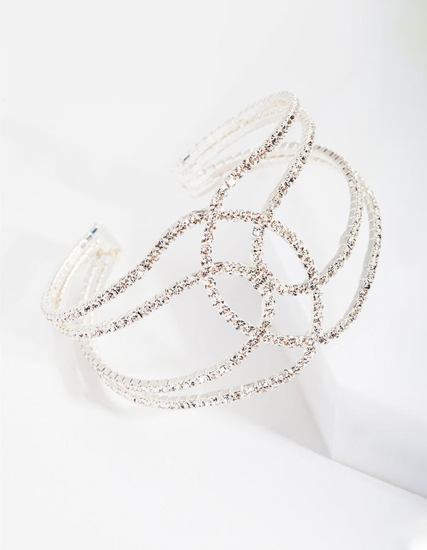 Silver Looping Cuff Bracelet