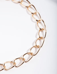 Gold Textured Chain Choker Necklace - link has visual effect only