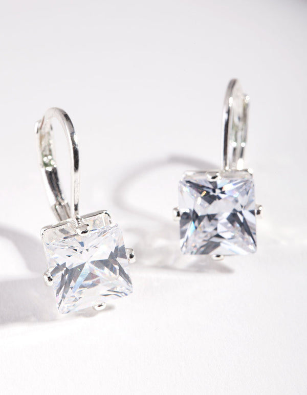 Silver Princess Gem Drop Earrings