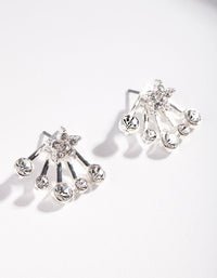 Silver Diamante Star Fan Earrings - link has visual effect only
