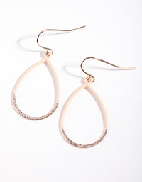 Rose Gold Pink Teardrop Mini Earrings - link has visual effect only