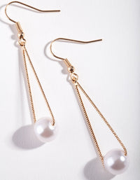 Gold Pearl Textured Cut-Out Earrings - link has visual effect only