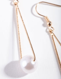 Gold Pearl Textured Cut-Out Earrings - link has visual effect only