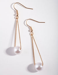 Gold Pearl Textured Cut-Out Earrings - link has visual effect only